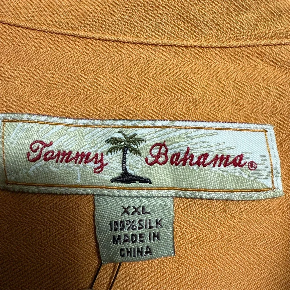 Tommy Bahama Button Up Shirt Men XXL Silk Designated Driver Embroidered Tropical